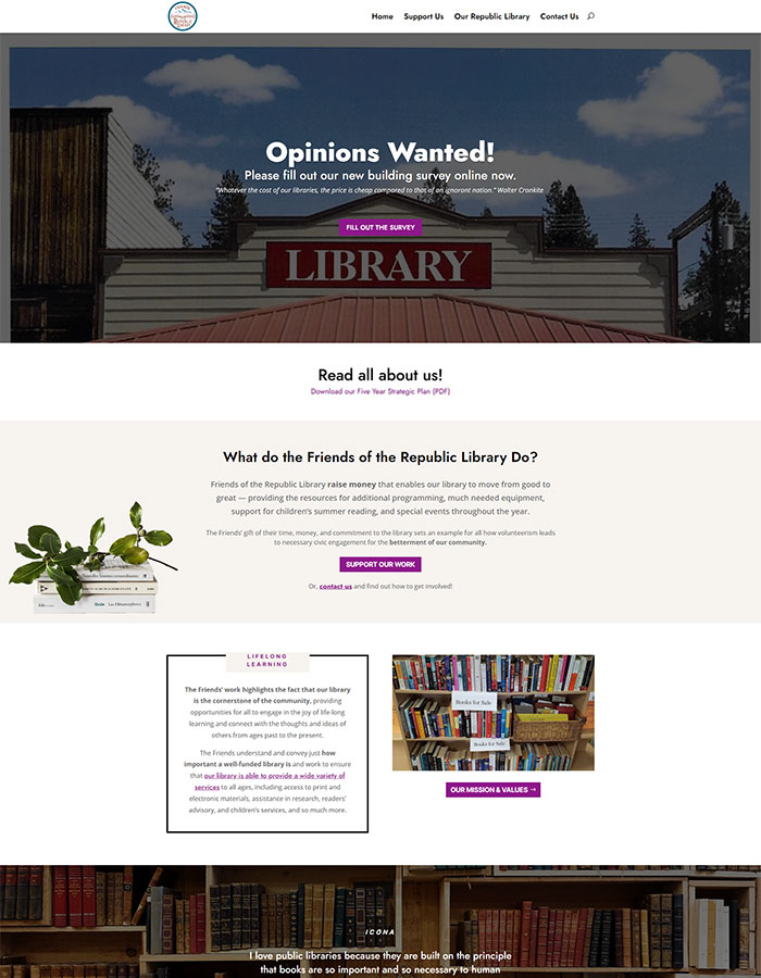 The Friends of the Republic Library website